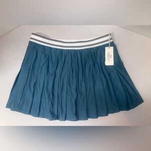 NEW Vineyard Vines Performance Pleated Skort Skirt Sz L Large Mallard Blue Golf
